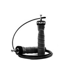 TKFIT 優質鋼絲競速跳繩, 黑色的