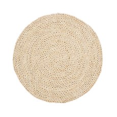 擺盤用藤編風餐墊, 米色, 寬 40cm x 長 40cm x 厚 1cm