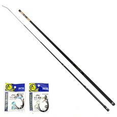 SAPA 渡渡鳥特錦淡水魚竿20槽+夜光裸彈2p, 黑色(釣竿)+隨機發貨(夜光彈)