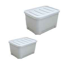 KAZT 勝馬卡龍生活盒90L+110L, 淺灰, 1套