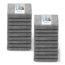 쓱싹 柔軟手抹布 小 22 x 30 cm 灰色, 20個