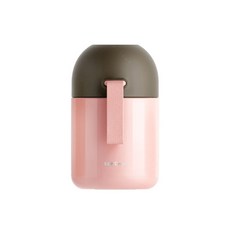 투톤 라운드 보온 도시락, 핑크, 1개