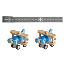코아코아 원목 장난감 도로테이프 비행기 활주로 놀이 2p, BLUE plane