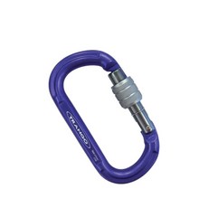 TRANGO 橢圓鑰匙鎖登山扣 TCOK-02, 藍色