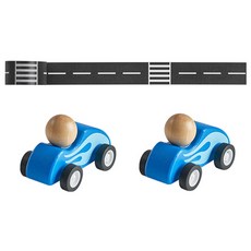 코아코아 원목 장난감 도로테이프 자동차 도로놀이 2p, BLUE car