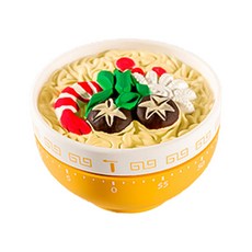 小巧拉麵計時器, 黃色的, 1個