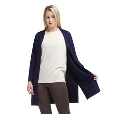 NOKJOK 女款瑜伽素色莫代爾棉長袖開襟衫