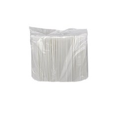 ECOL GREEN 可生物降解 PLA 吸管 純白色, 200件, 1個
