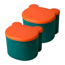 可愛泰迪熊籃子, 綠色, 2個