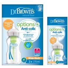 닥터브라운 옵션스플러스 와이드넥 PP 젖병 270ml 2p + 150ml, 혼합색상, 1개