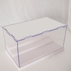 壓克力奈米積木公仔展示櫃 3層 白色, 1個