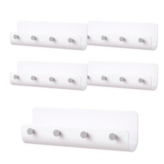 生活ICON 多用途掛鉤層架, 白色, 5個