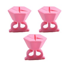 반지 매니큐어 홀더 핑크, 3개