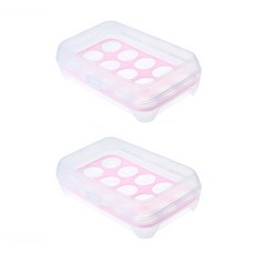 JCP格子雞蛋托盤 2入, 粉色