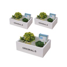 木質小物收納, 白色, 3個