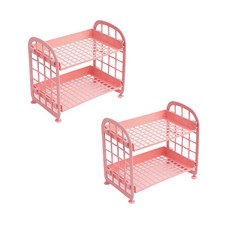 2단 미니 선반 RK359, 핑크, 2개