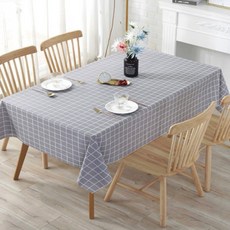 Lovesomeyou PVC圖案印花防水桌布, 90 x 90 厘米, 灰色