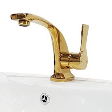 天鵝金色單孔臉盆水龍頭, 1個