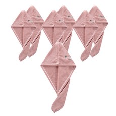 에이홉 키치 단추로 고정하는 헤어타올, 핑크 우주선, 7개