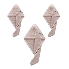 에이홉 키치 단추로 고정하는 헤어타올, 브라운 우주선, 3개