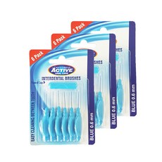 Active牙間刷 藍色 0.6mm, 3個, 1件