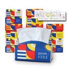 抽取式廚房紙巾 16包+袖珍包衛生紙 10包, 1700張, 1組