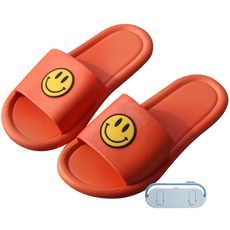 Pamella 粉彩浴室拖鞋 橘色 T108 + 拖鞋架, 1個