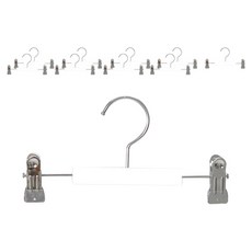 Audrey Kids 孩童實木夾底衣架 20273, 白色的, 10個