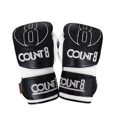COUNT8 Contender Count 8 尼龍搭扣皮手套 CE-8002, 黑色的