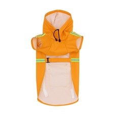 Market A 蘇格蘭反光安全狗狗雨衣, 橘色