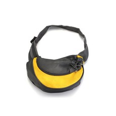 YOU&ME 寵物網眼斜背包, 黃色