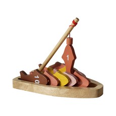 acacia home 木製數字釣魚遊戲, 混合顏色, 1個