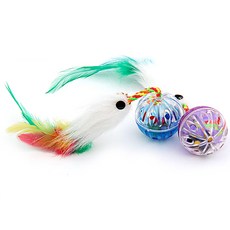 PET MORNING 透明球蟲貓玩具, 隨機發貨, 4個