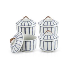 Reine 日本西海爪王蒸雙線瓷碗4件套, 混色, 1套