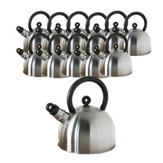 마켓비 BROLIN 휘슬 주전자 12p, 2L, 실버