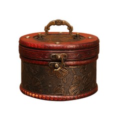 復古風圓筒形多用途飾品盒 蓮花 L, 1個