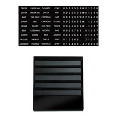 VMD 百貨公司人體模型磁吸支架 Grace 英文價格標示牌, 黑色, 1個