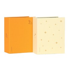 design oops 大容量相簿活頁本 200入 2組, 象牙色, 橙色, 50張