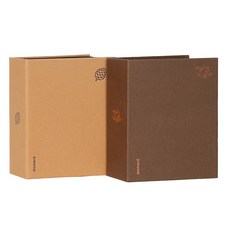 design oops 大容量相簿活頁本 200入 2組, 棕色，淺棕色, 50張