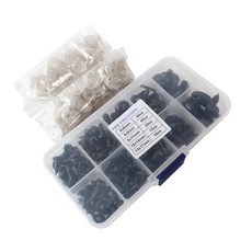 Teolsilnara 橢圓形娃娃眼睛 娃娃鼻子 125入 + 收納盒, 單一顏色, 1套