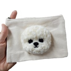 寵物狗針與毛 羊毛針氈比熊包DIY組, 1個, 混色