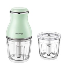 Wiswell 電動攪碎機 WM2600G+玻璃杯 2入, 綠色(電動斬波器), 1組