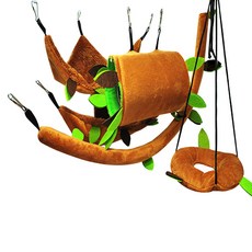 더플로우컴퍼니 햄찌 패브릭 장난감 5종 세트, 1세트