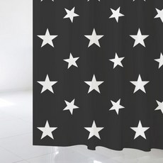 수풀 샤워 커튼 SC21 1520 x 1880 mm + 플라스틱 고리 12p + 커튼봉 화이트 풀세트, 1세트