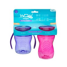 Wow Cup Tritan孩童水杯2件組, 1組, 粉色