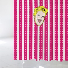 浴簾 SC79 S號 1520*1880mm+塑膠掛鉤 12入+白色窗簾桿組合, 1套