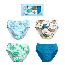 Maykids 男童款侏羅紀印花三角內褲 4件組