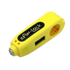 自行車摩托車防盜握把鎖, 1個, 黃色