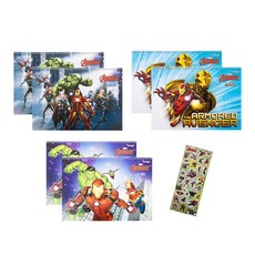 kumhong 迪士尼復仇者聯盟厚速寫本 6p + 貼紙, 18張, 346*245mm