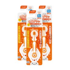 Combi 康貝 孩童牙刷 第1階段, 橘子, 3個